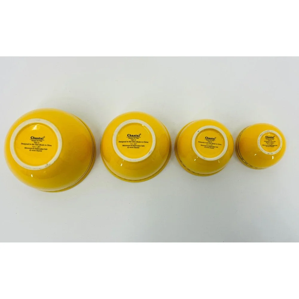 Chantal Measuring Cups Nesting Bowls Chantal Live Strong Yellow Set 4 2006